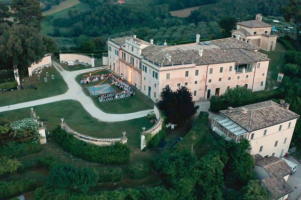 Villa Pianciani dall'alto